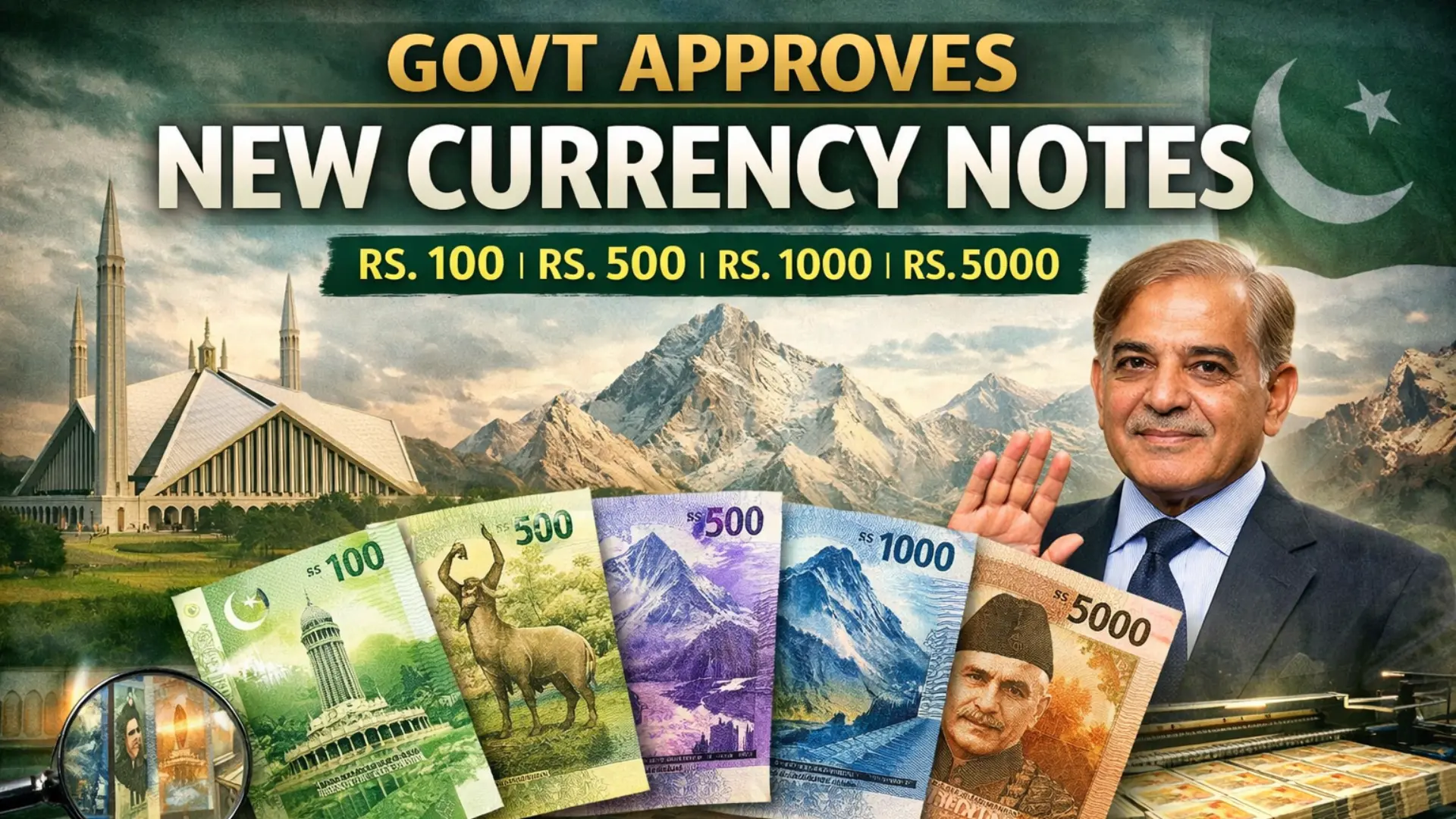 New Notes Approval Done – New Notes Printing to Start Soon in Pakistan