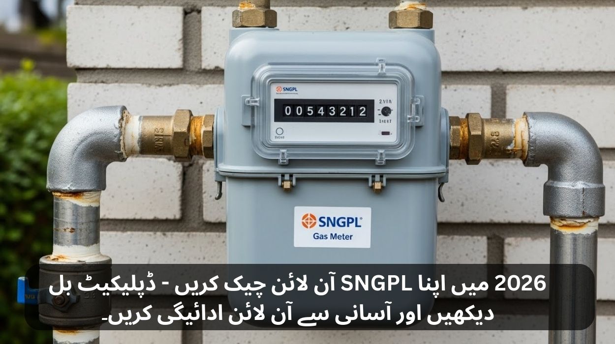 2026 میں اپنا SNGPL آن لائن چیک کریں - ڈپلیکیٹ بل دیکھیں اور آسانی سے آن لائن ادائیگی کریں۔