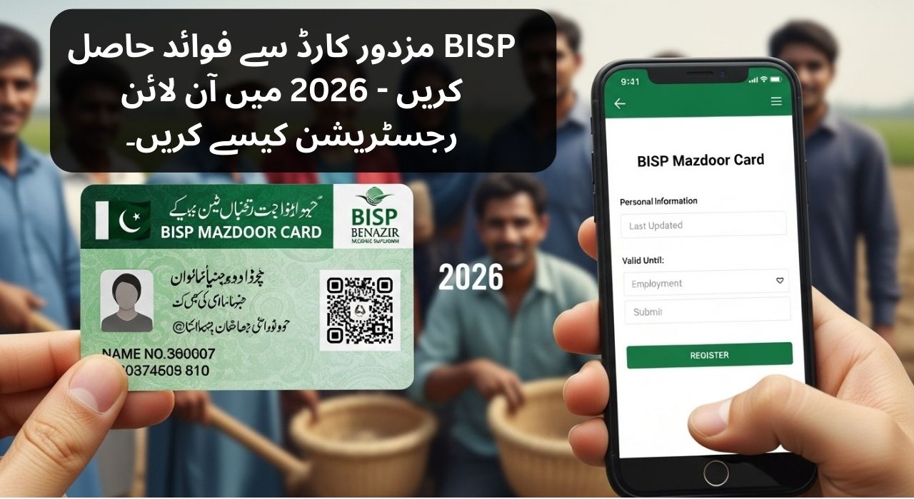 Get Benefits From BISP Mazdoor Card - How To Register Online in 2026
