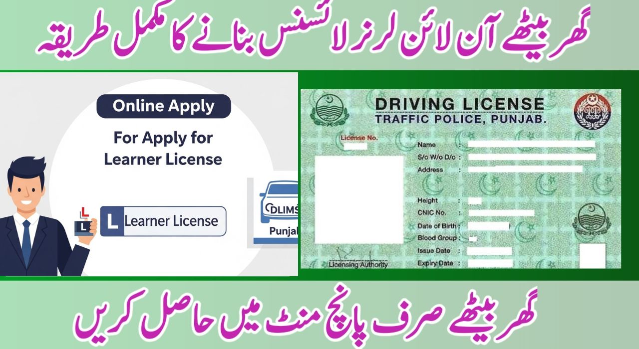 Online Apply for a Learner License on DLIMS Punjab