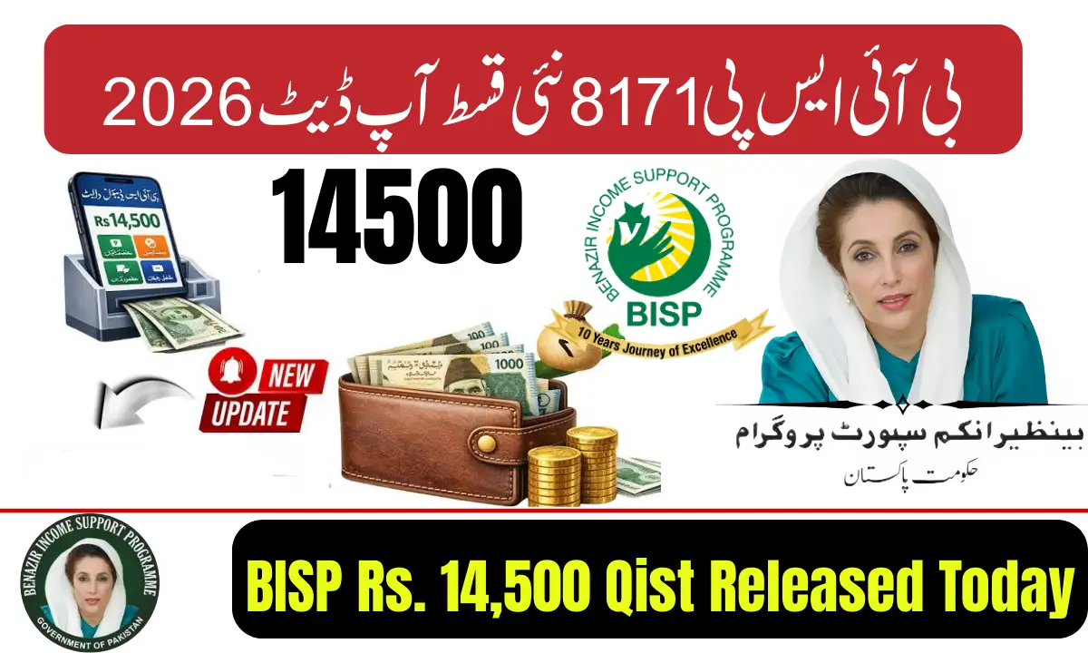 BISP Rs. 14,500 Payment Released in 2026 – How to Check Your Status Through 8171 Portal